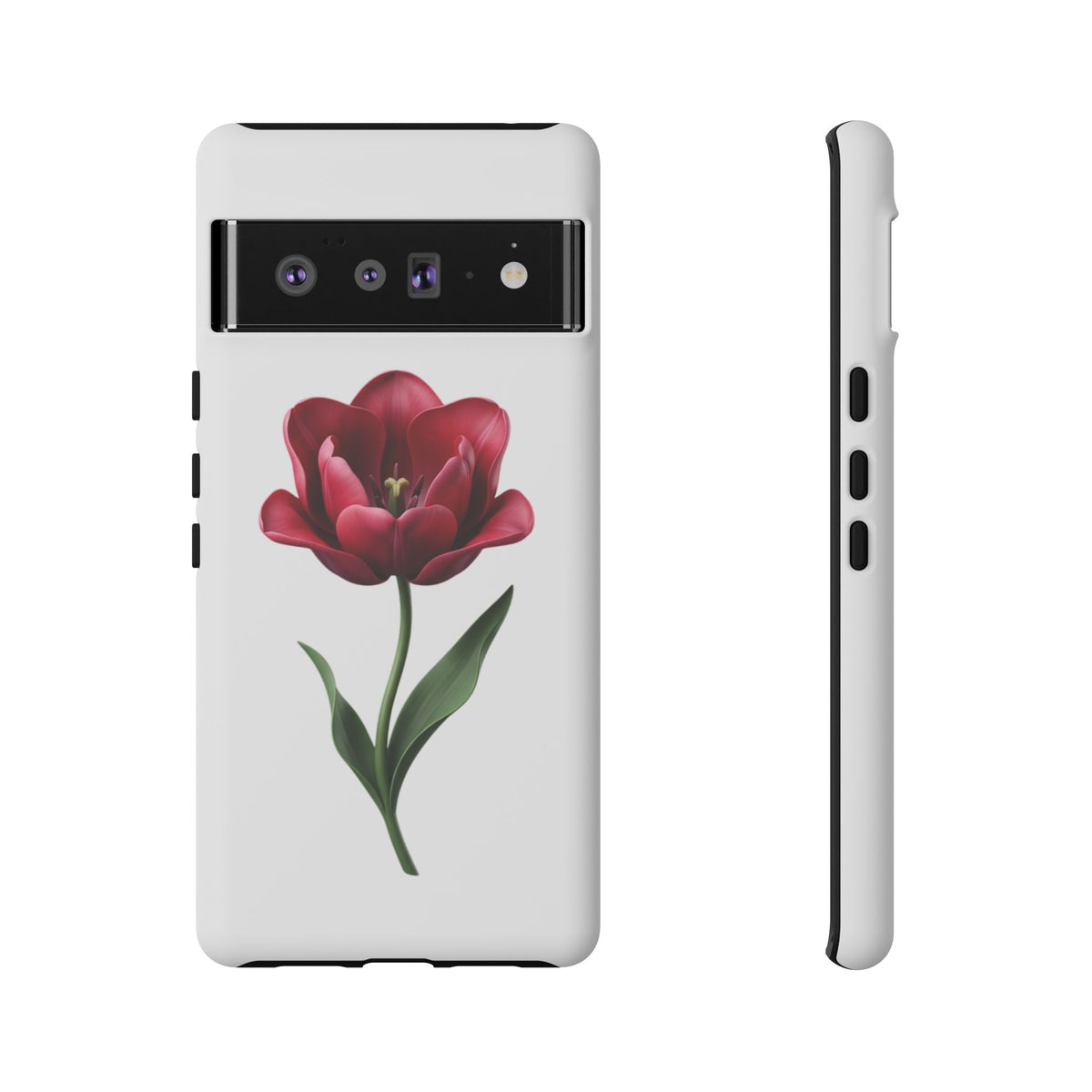 Tulip Floral Tough Phone Case – Protective Blossom iPhone Cover