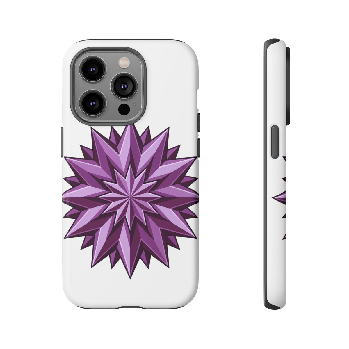 Purple Geometric Star Phone Case