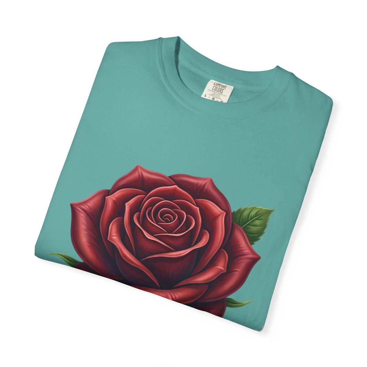 Rose Graphic T‑Shirt — Large Red Rose Floral Tee