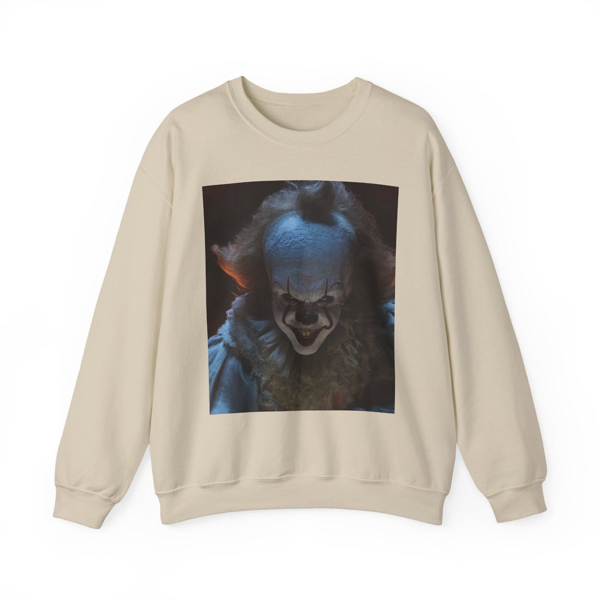 Horror Clown Crewneck Sweatshirt — Scary Pennywise Portrait