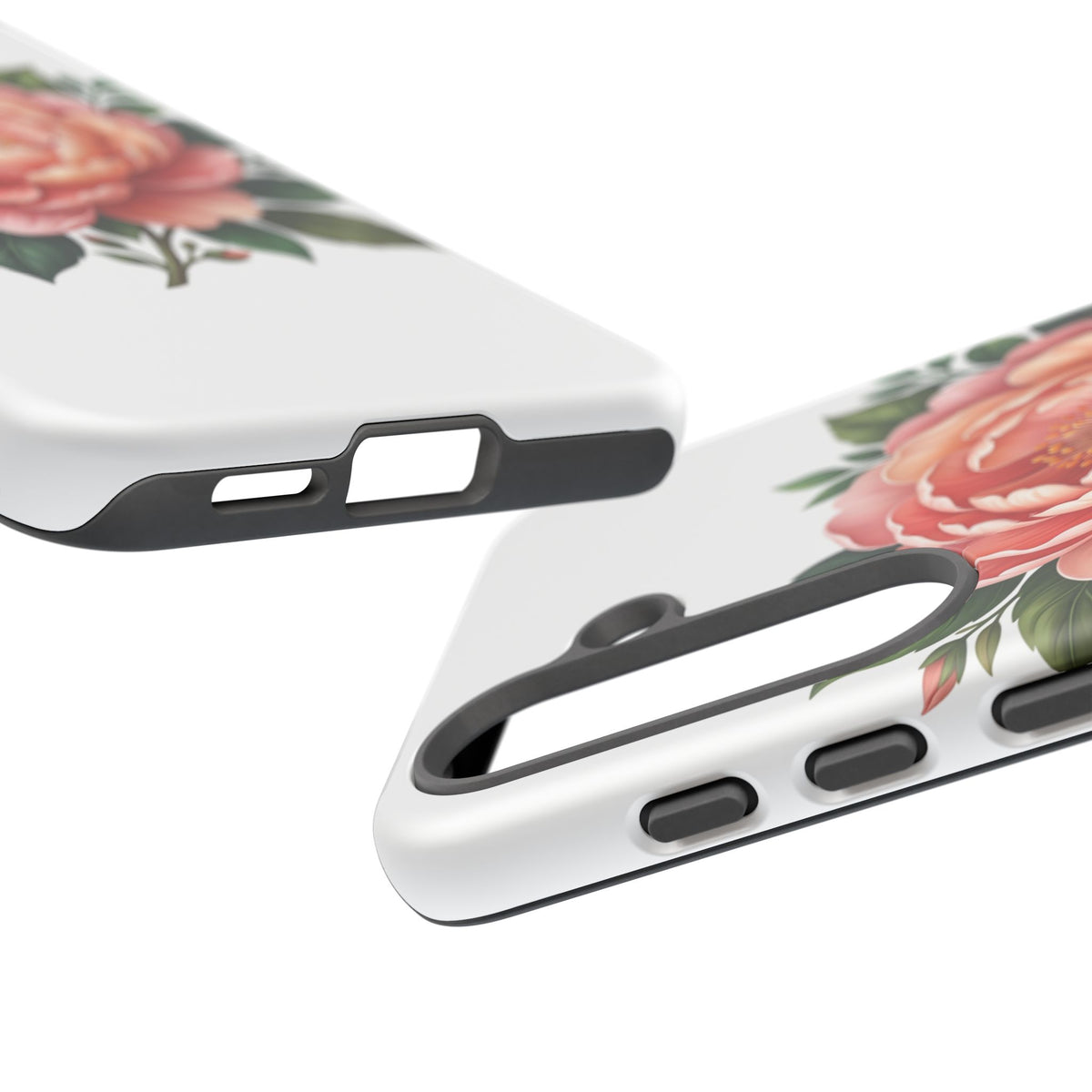 Floral Peony Tough Phone Case — Protective Botanical iPhone Cover