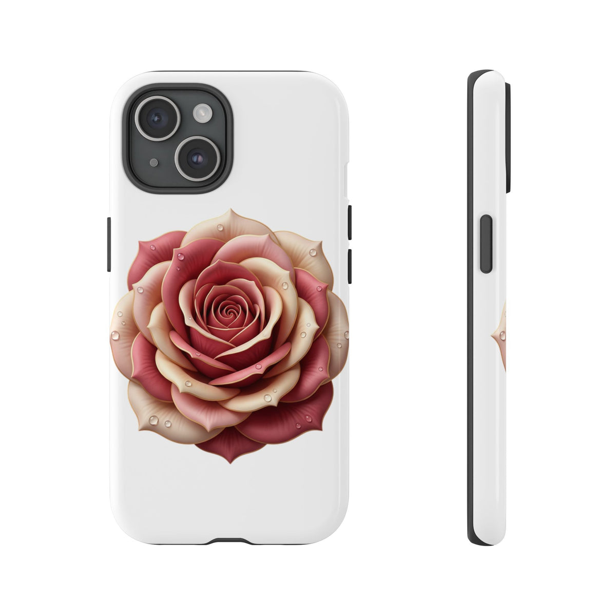 Rose Waterdrop Tough Phone Case — Protective Floral iPhone Cover
