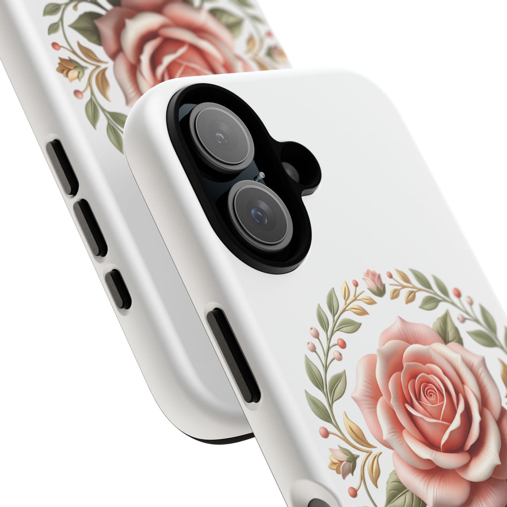 Floral Rose Wreath Tough Phone Case