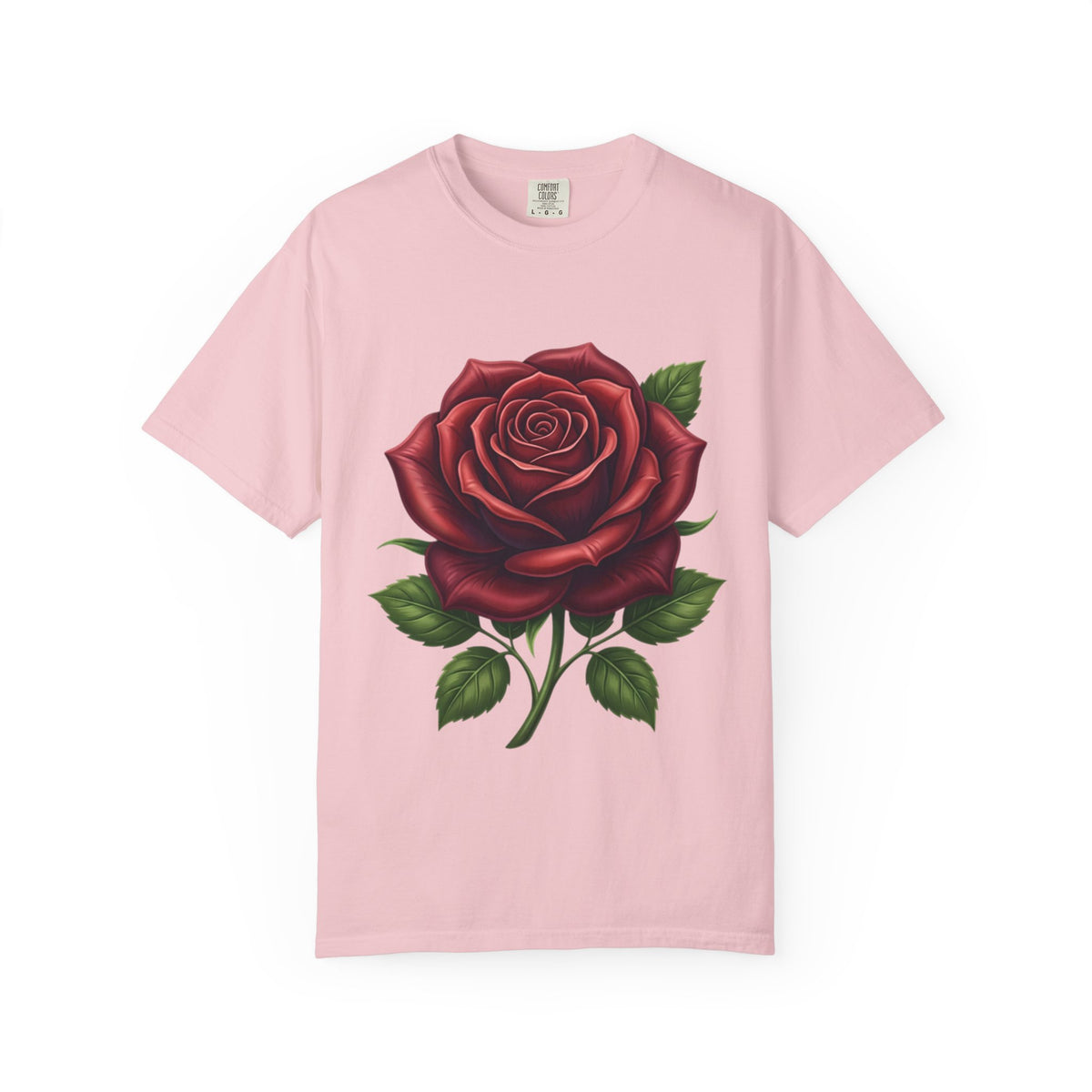 Rose Graphic T‑Shirt — Large Red Rose Floral Tee
