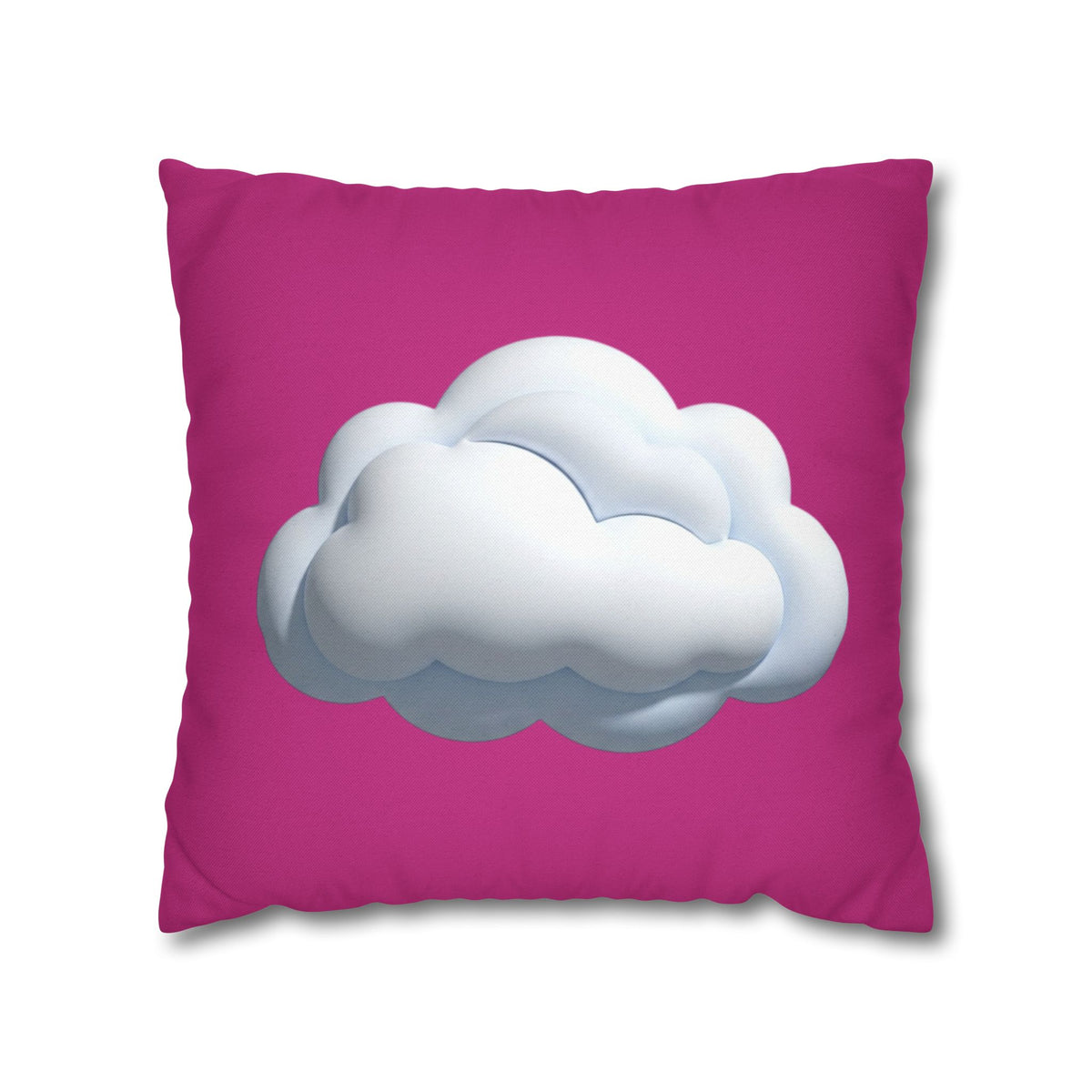 Cloud Graphic Pillowcase - Magenta Decorative Square Throw Pillow Cover