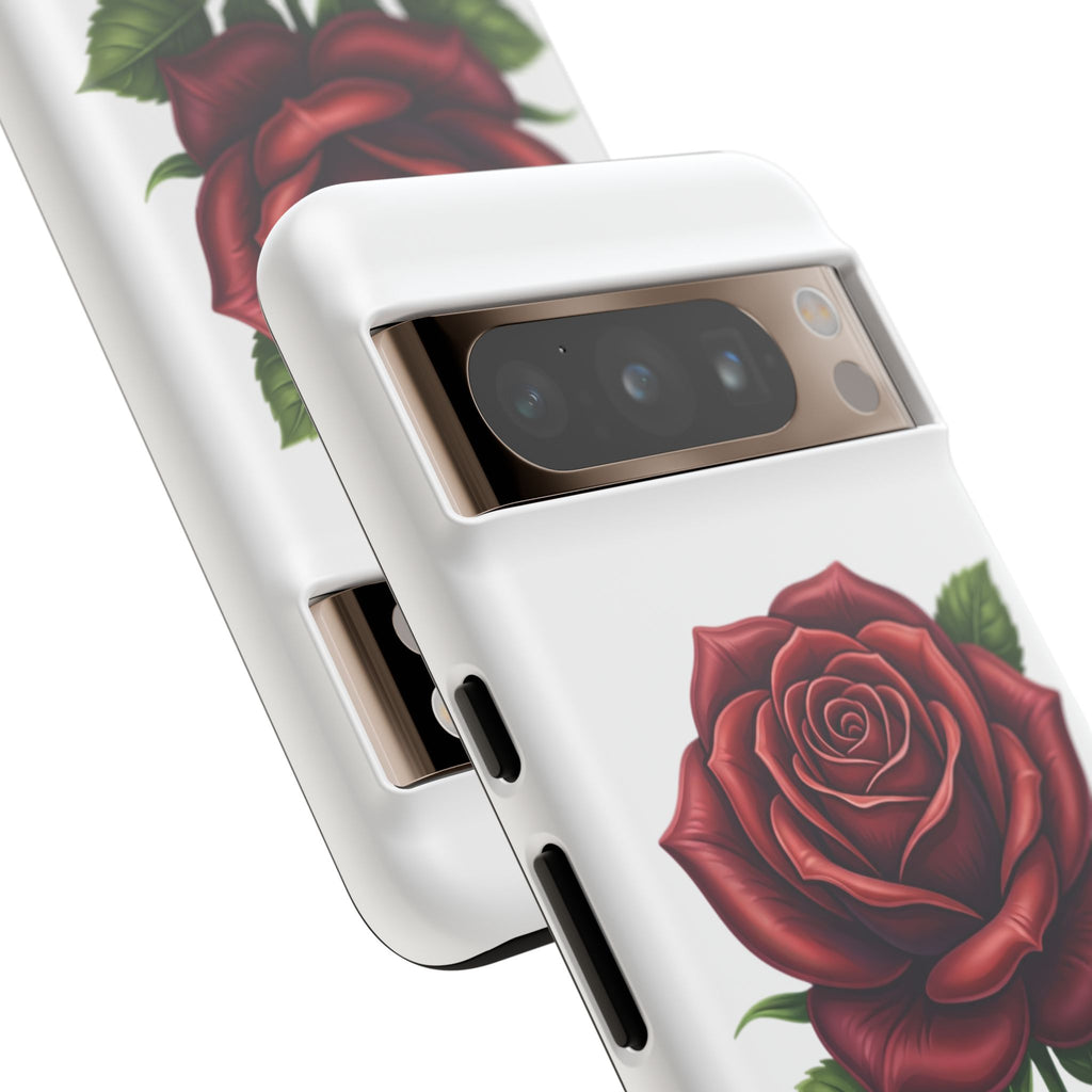 Rose Phone Case — Vintage Red Rose Floral Protective Cover