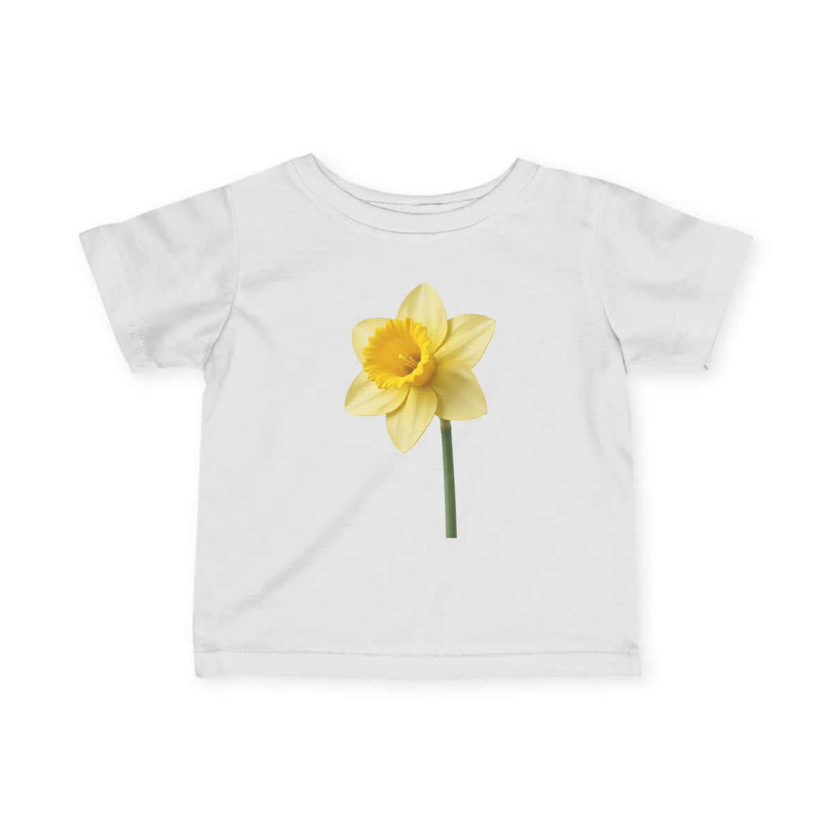 Infant Tee — Yellow Daffodil Floral Baby Shirt