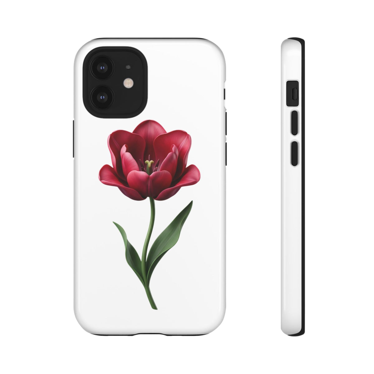 Tulip Floral Tough Phone Case – Protective Blossom iPhone Cover