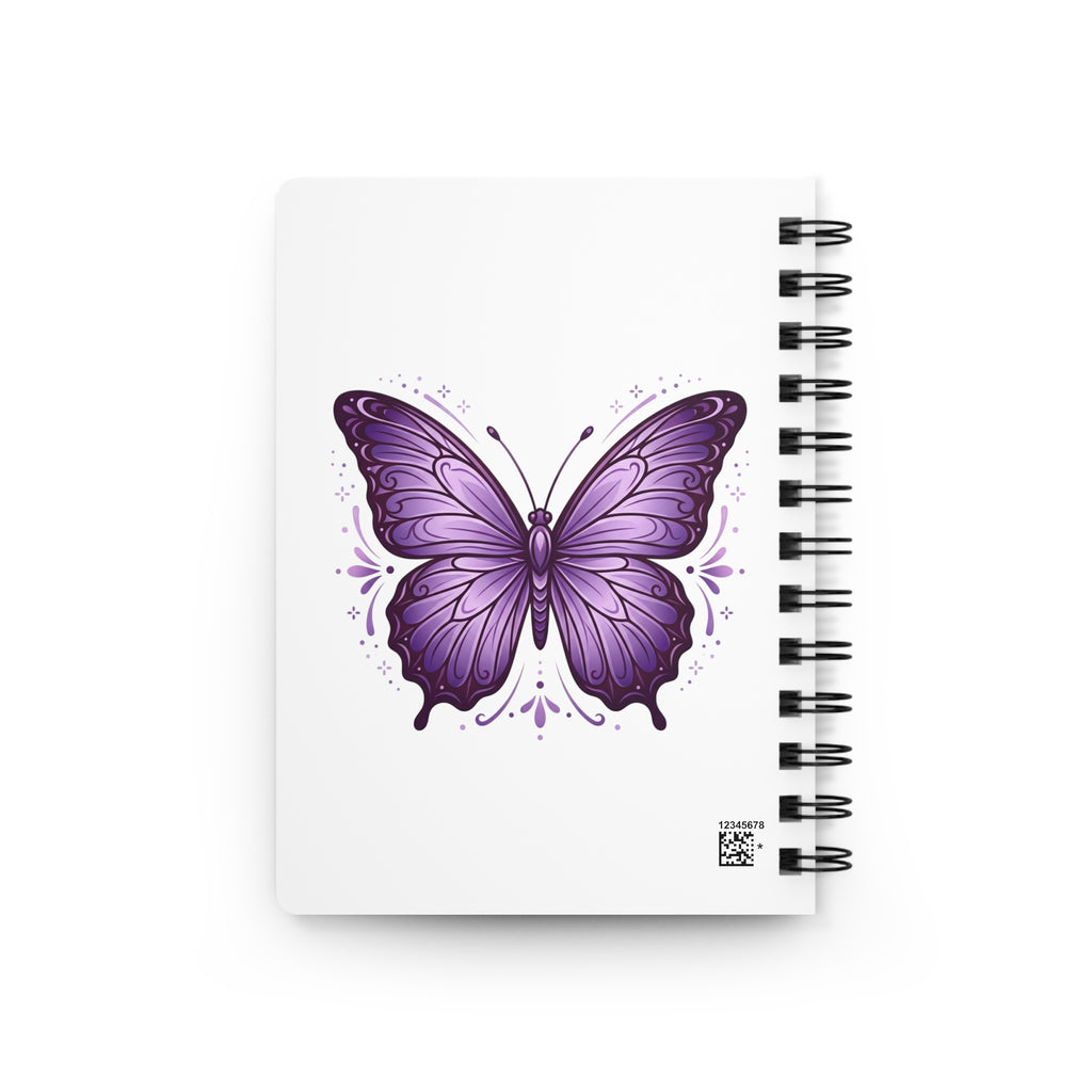 Purple Butterfly Spiral Bound Journal