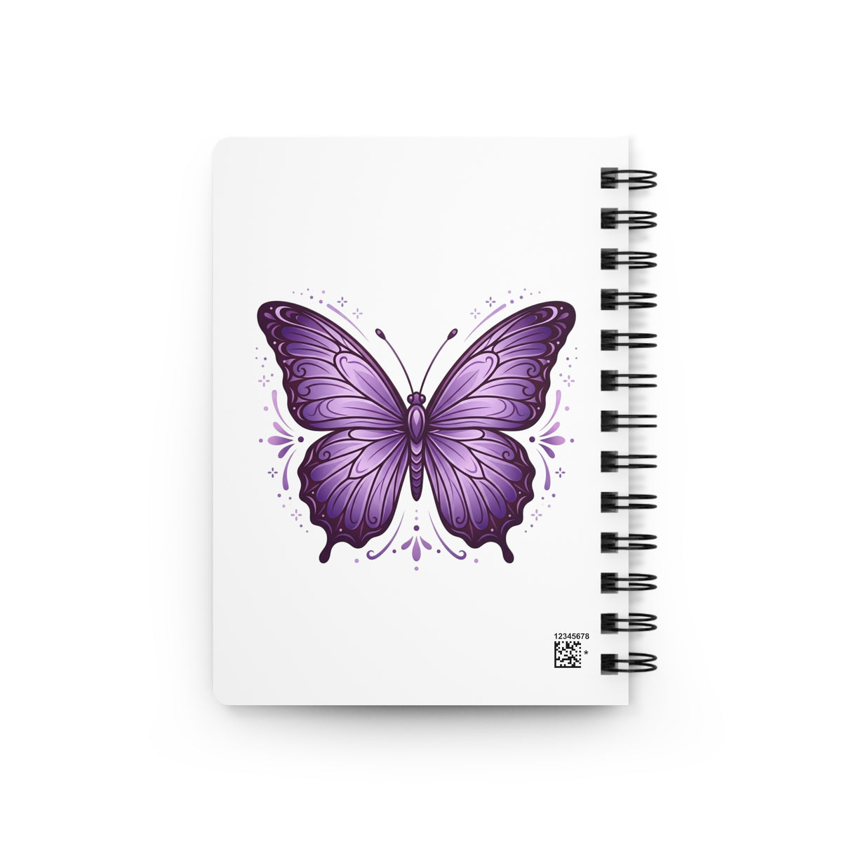 Purple Butterfly Spiral Bound Journal