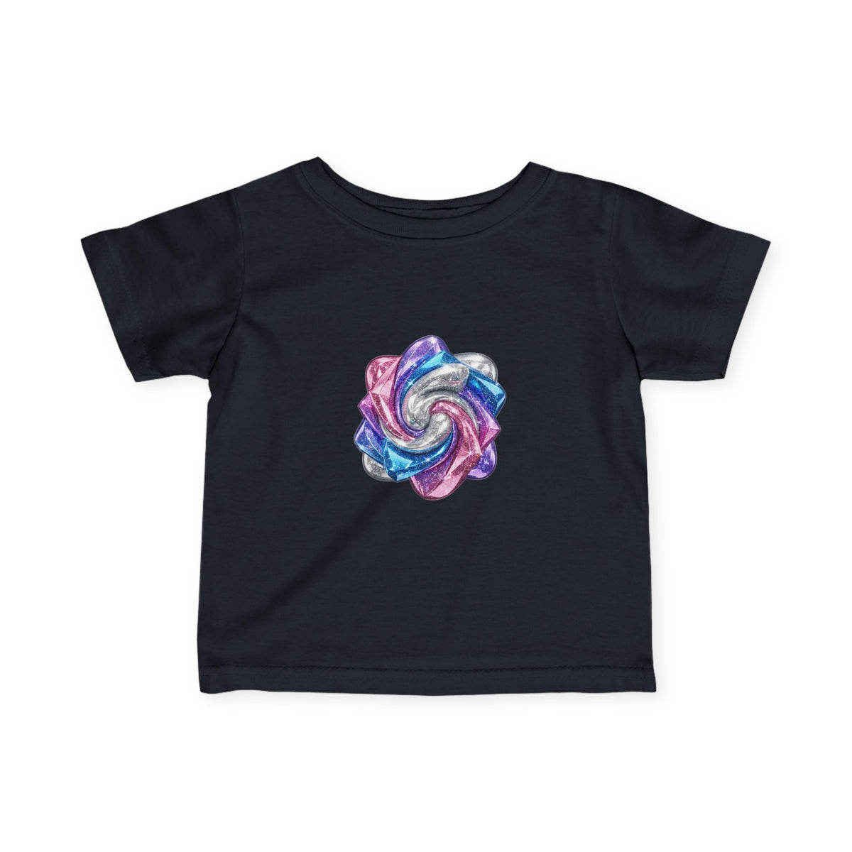 3D Glitter Design Infant Fine Jersey Tee