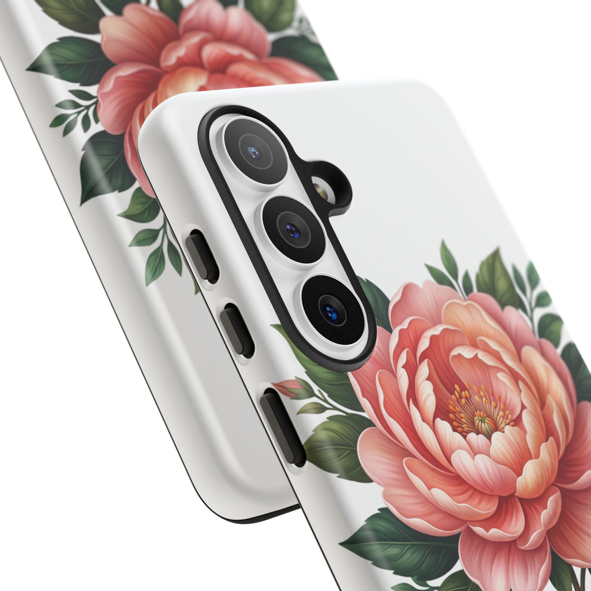 Floral Peony Tough Phone Case — Protective Botanical iPhone Cover