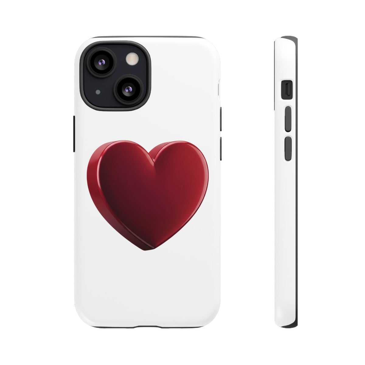 Heart Tough Phone Case - Red 3D Heart Protective Phone Case