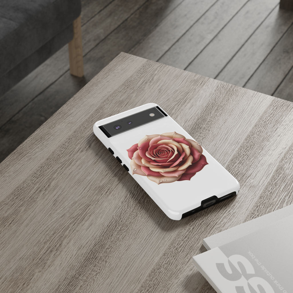 Rose Waterdrop Tough Phone Case — Protective Floral iPhone Cover