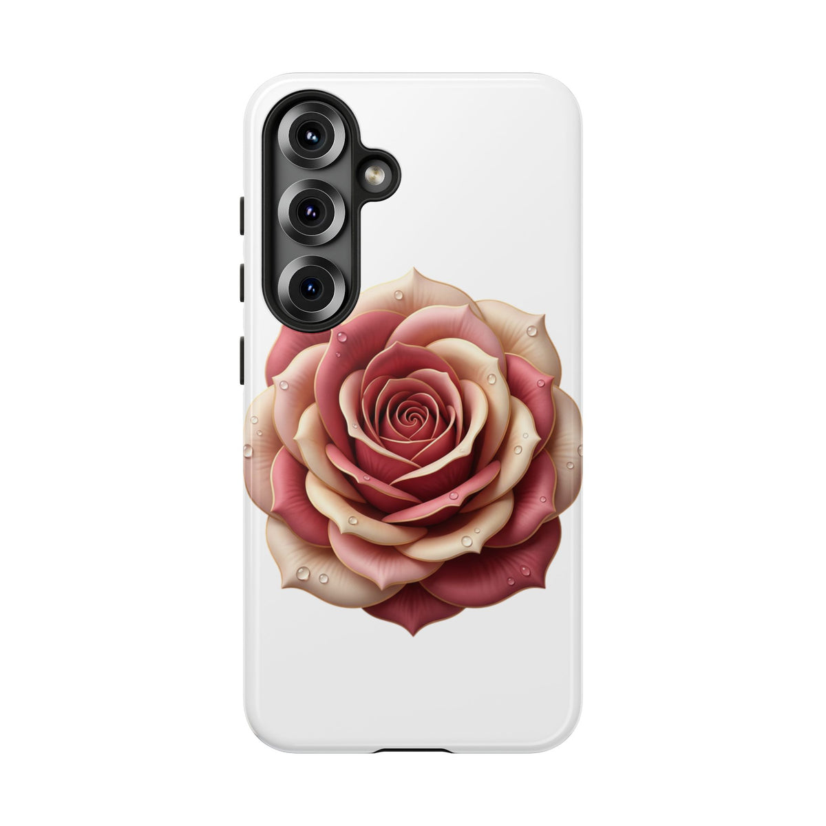 Rose Waterdrop Tough Phone Case — Protective Floral iPhone Cover