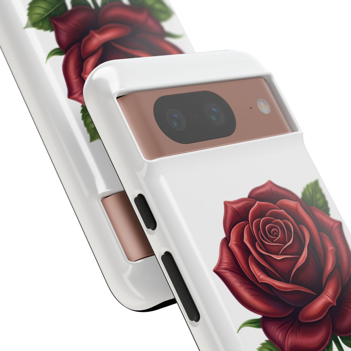 Rose Phone Case — Vintage Red Rose Floral Protective Cover