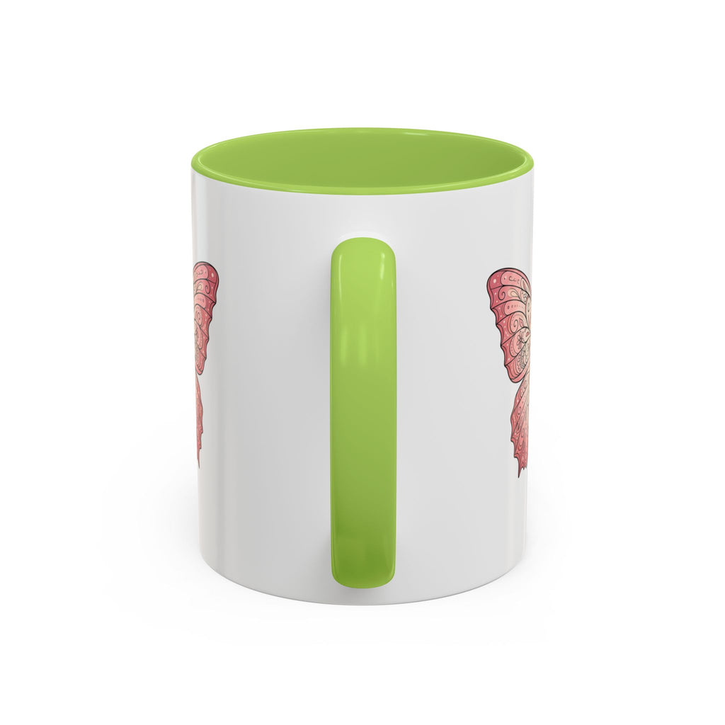 Pink Watercolor Butterfly Accent Coffee Mug — Floral Boho Tea & Coffee Cup (11/15oz)