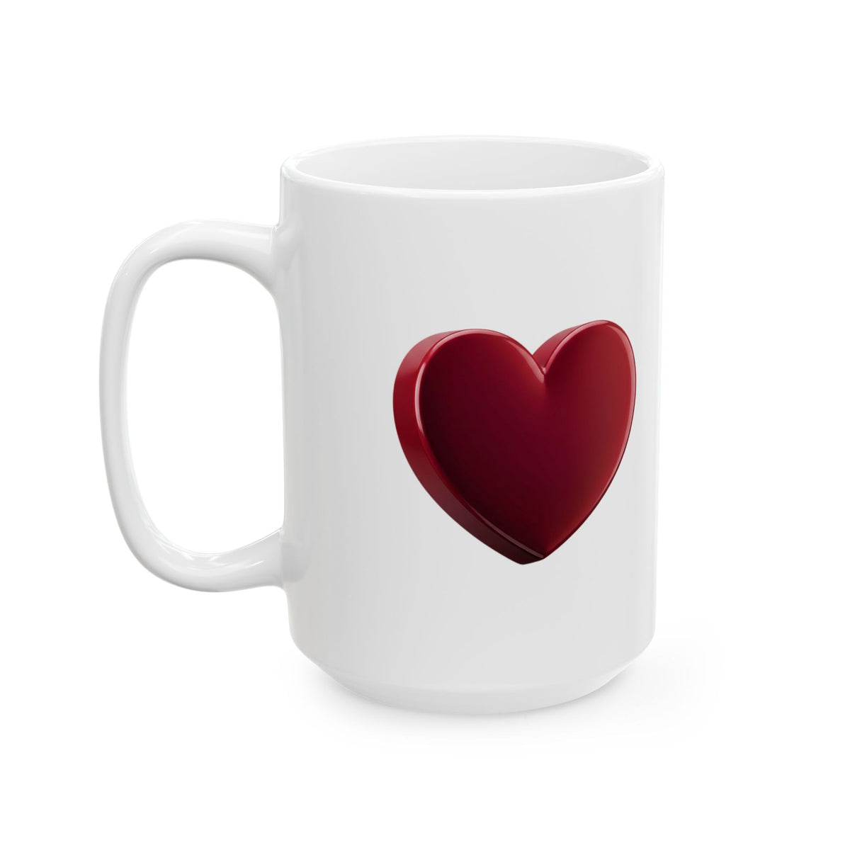 Red Heart Ceramic Mug — Romantic Valentine’s Coffee Cup (11oz, 15oz)