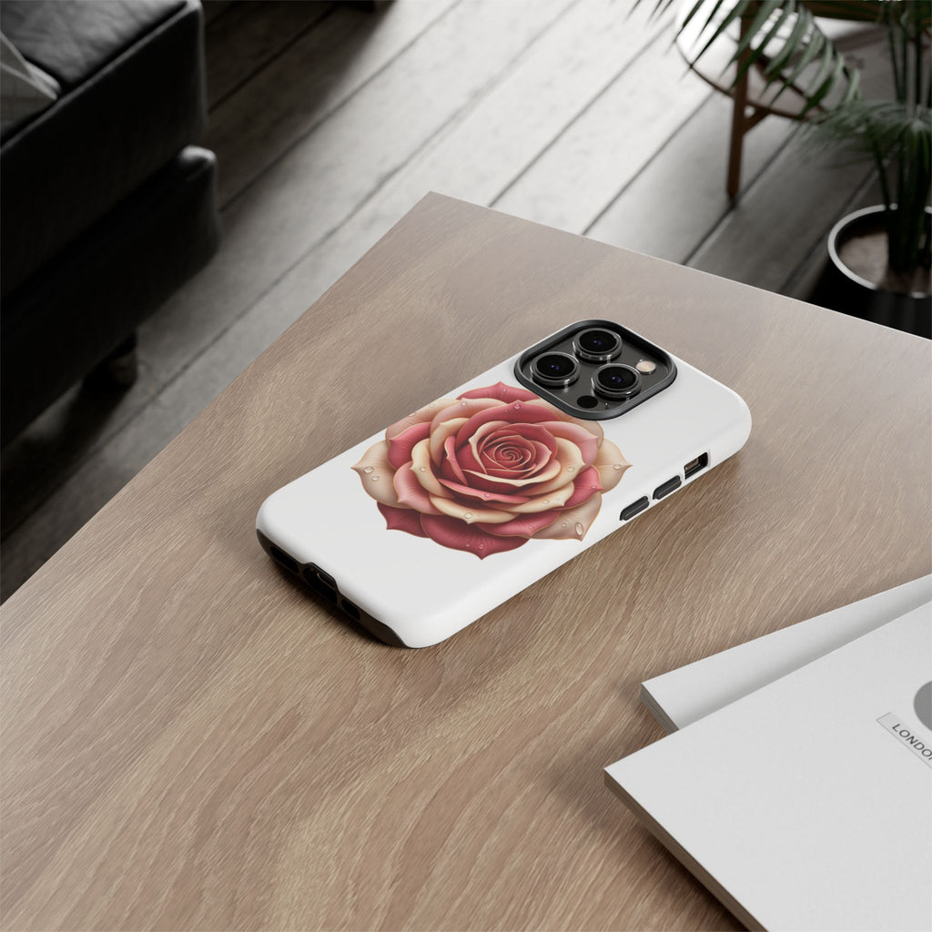 Rose Waterdrop Tough Phone Case — Protective Floral iPhone Cover
