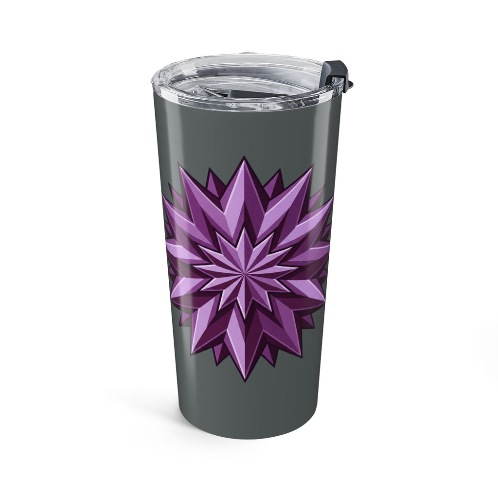 20oz Purple Starburst Travel Tumbler-Dark Grey