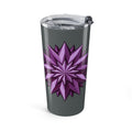 20oz Purple Starburst Travel Tumbler-Dark Grey
