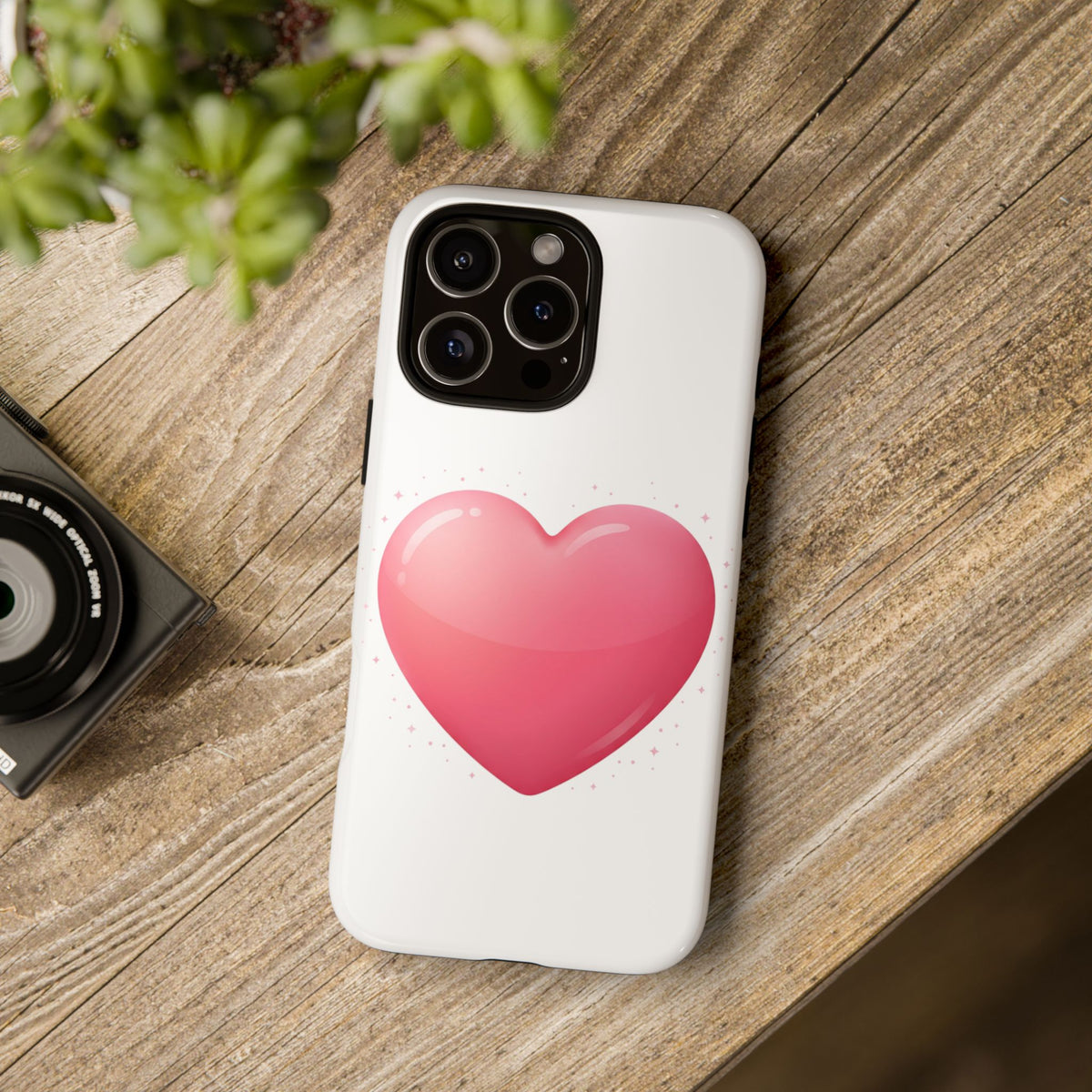 Heart Emoji Tough Case — Cute Pink Heart Phone Case for iPhone & Android