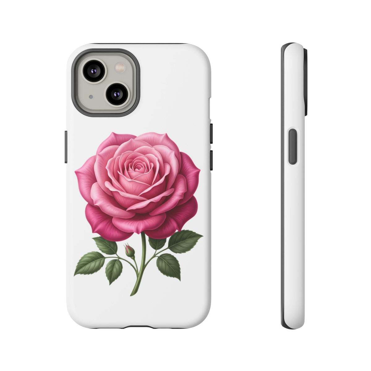 Pink Rose Tough Phone Case — Floral Protective iPhone Cover