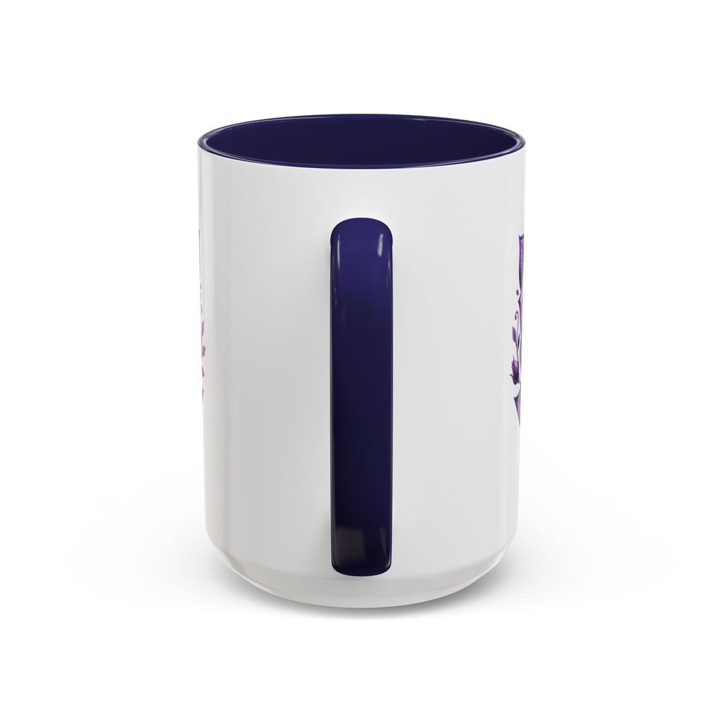 Purple Rose Accent Coffee Mug — Floral Gothic Tea Cup for Women & Gifts