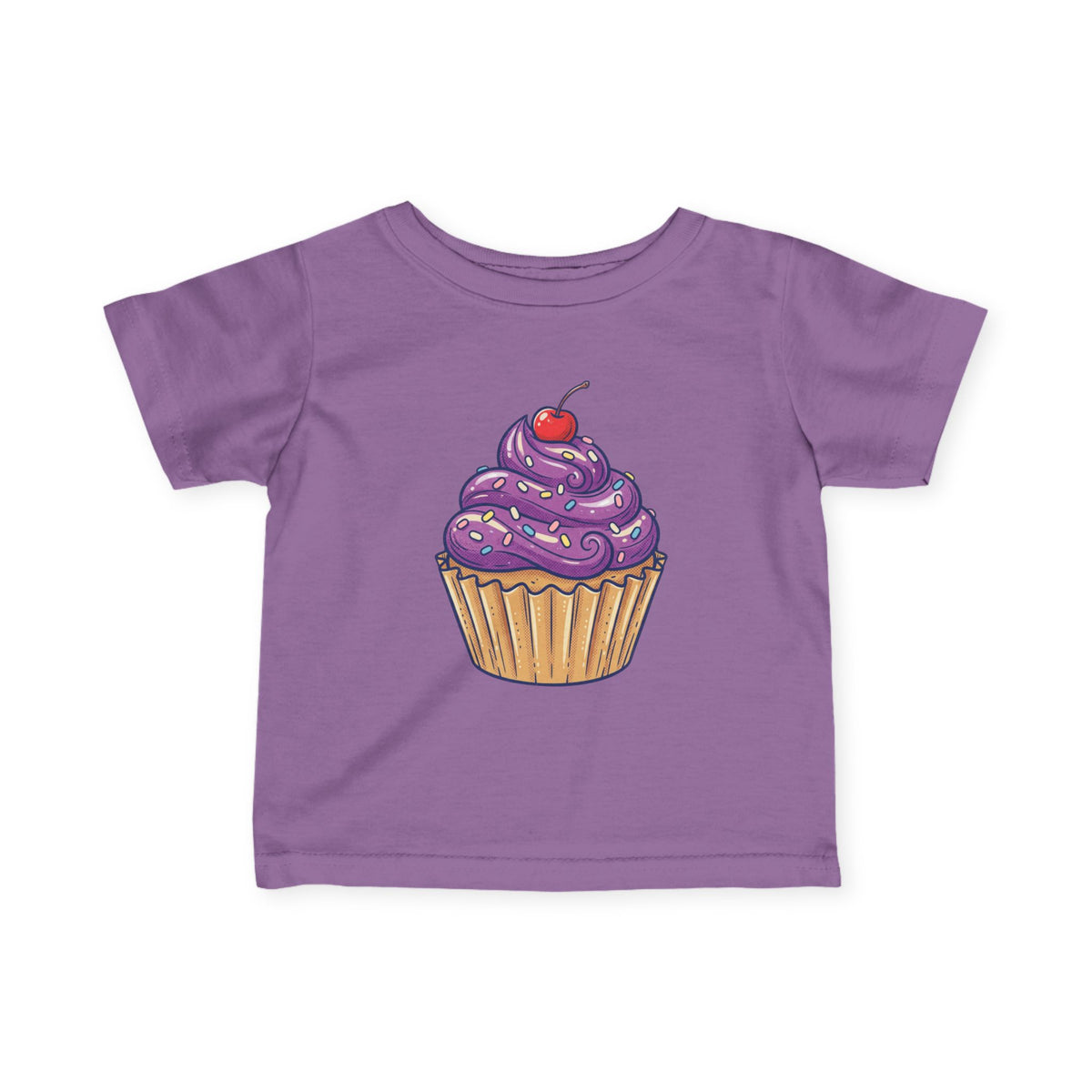 Purple Cupcake Infant Fine Jersey Tee