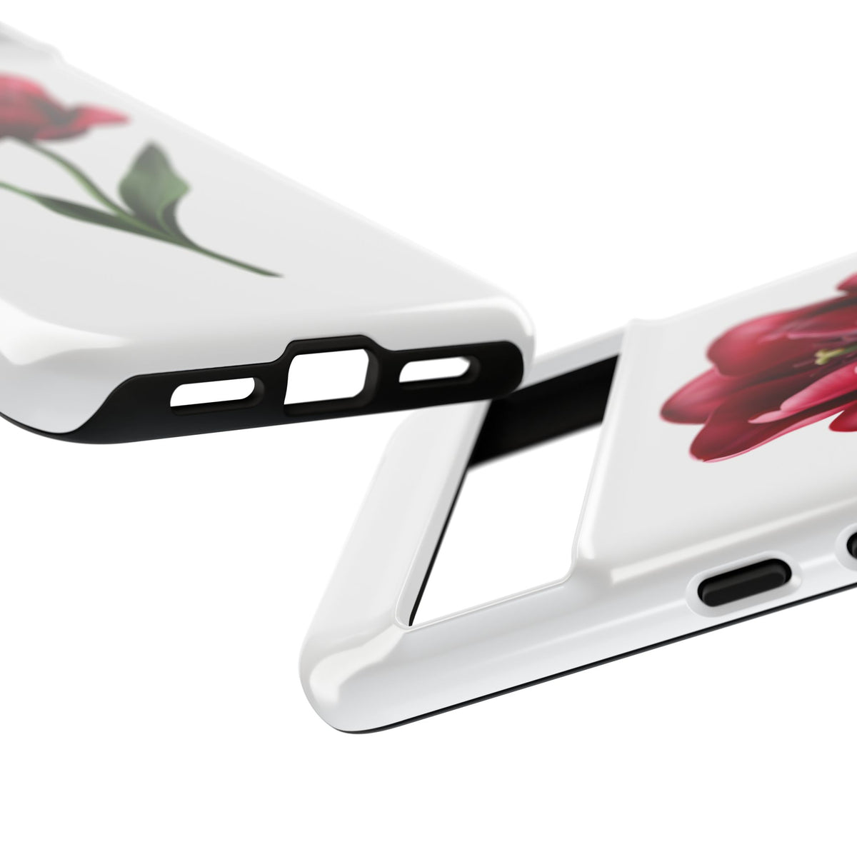 Tulip Floral Tough Phone Case – Protective Blossom iPhone Cover
