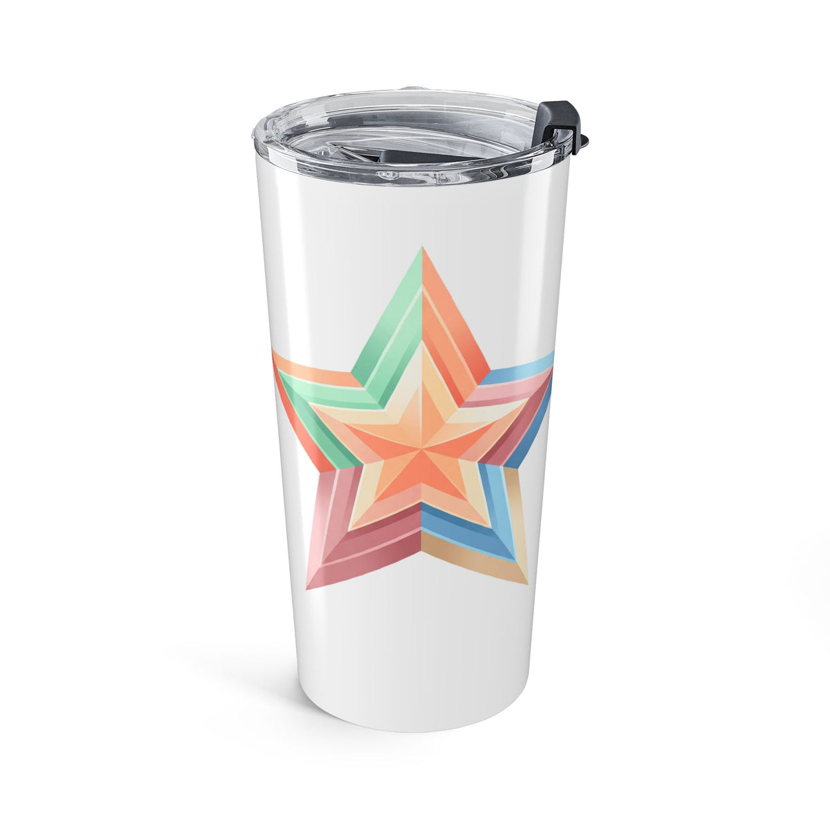 Star Design Tumbler 20oz White