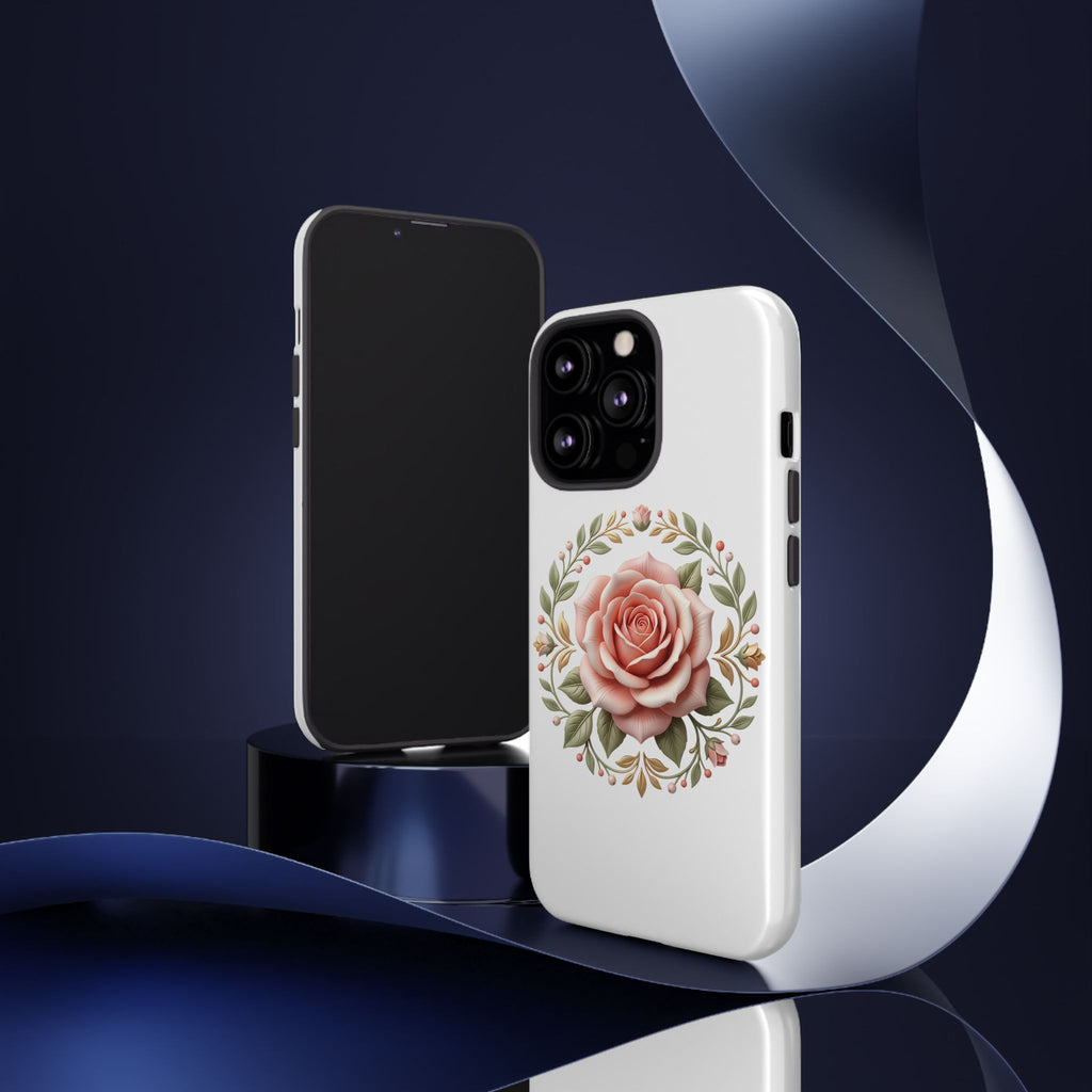 Floral Rose Wreath Tough Phone Case