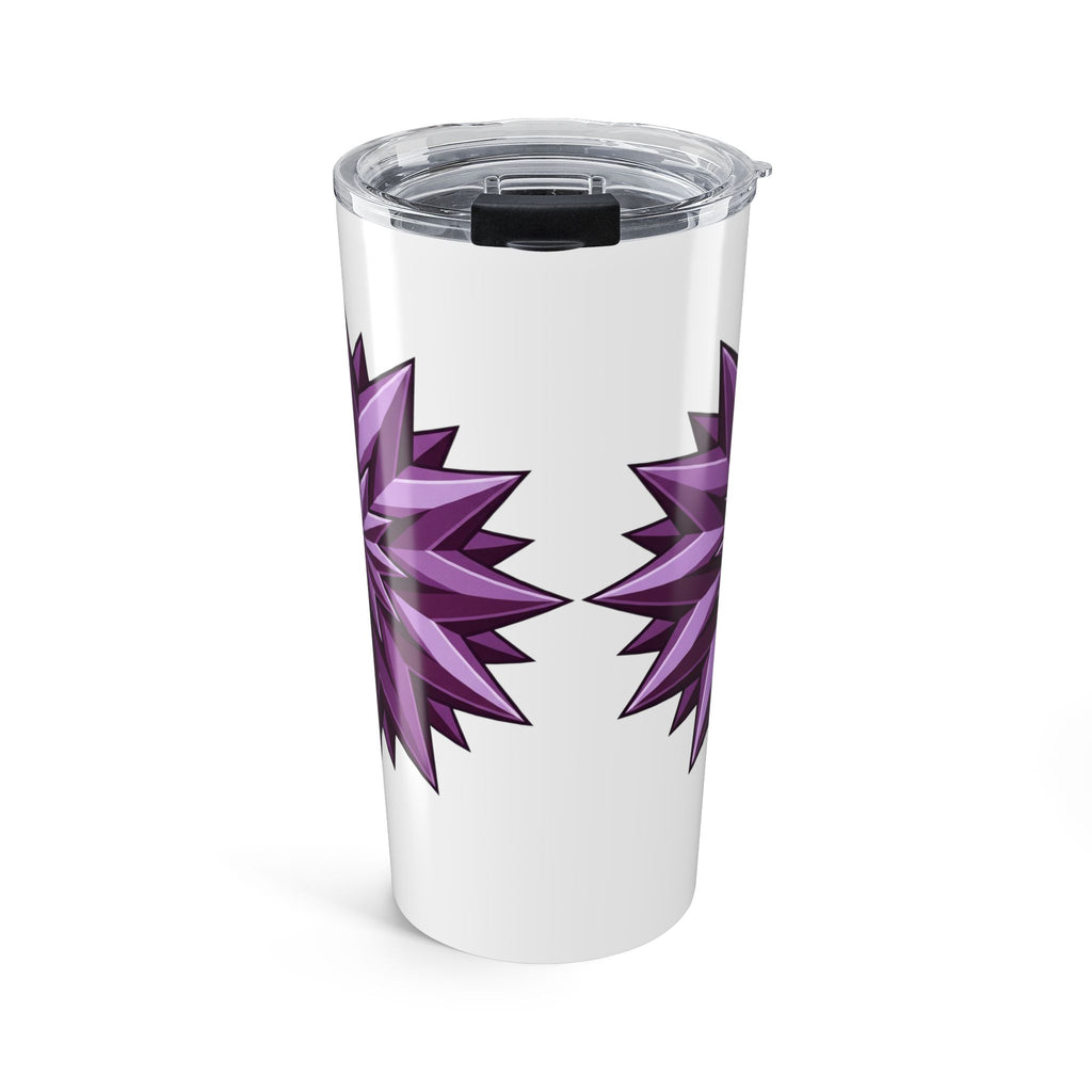 20oz Purple Starburst Tumbler — Insulated Travel Cup-White