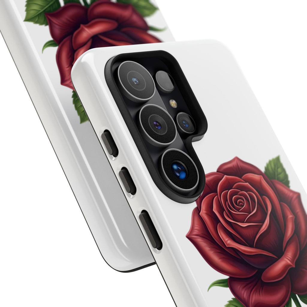 Rose Phone Case — Vintage Red Rose Floral Protective Cover