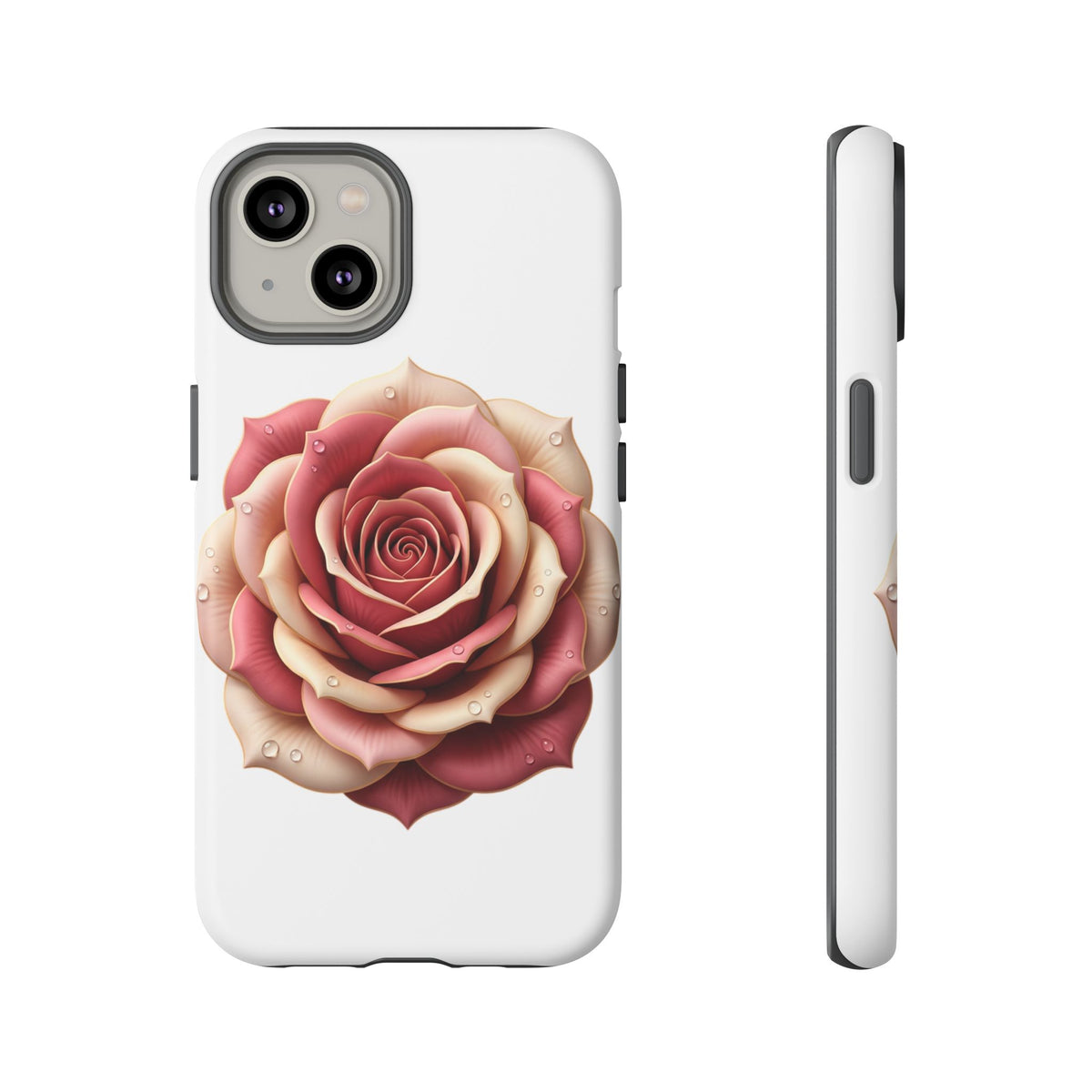 Rose Waterdrop Tough Phone Case — Protective Floral iPhone Cover