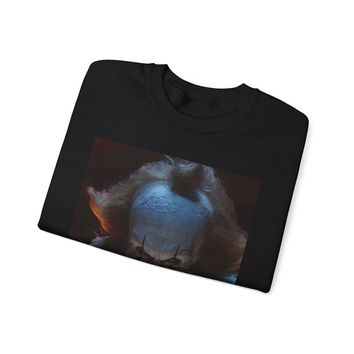 Horror Clown Crewneck Sweatshirt — Scary Pennywise Portrait