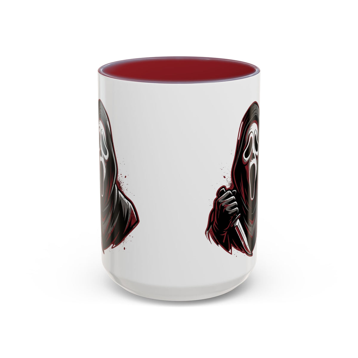 Scream Mask Accent Coffee Mug — Horror Killer Design (11/15oz)