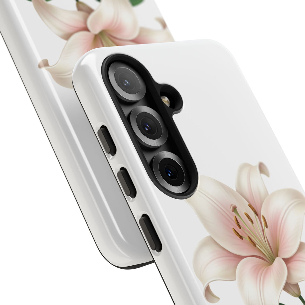 Floral Lily Phone Case — Pink Lily Tough Protective Cover