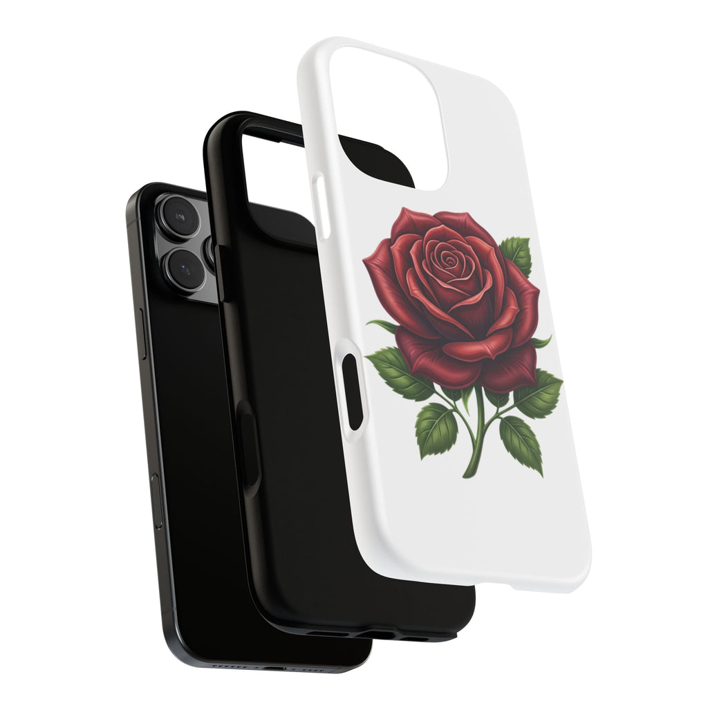 Rose Phone Case — Vintage Red Rose Floral Protective Cover
