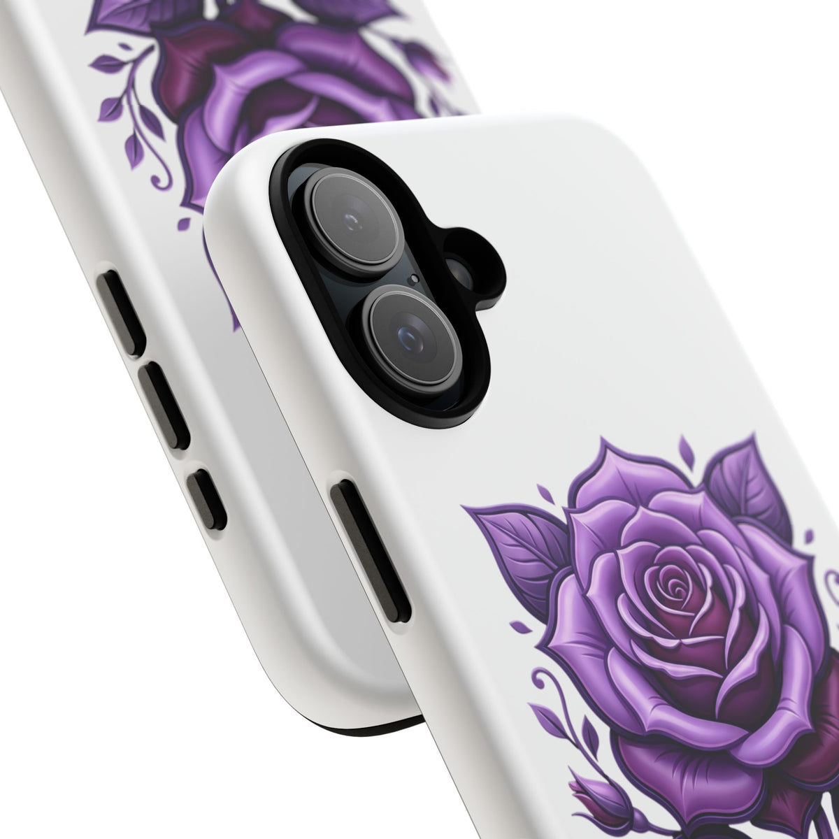 Purple Rose Tough Phone Case — Floral Protective Phone Cover