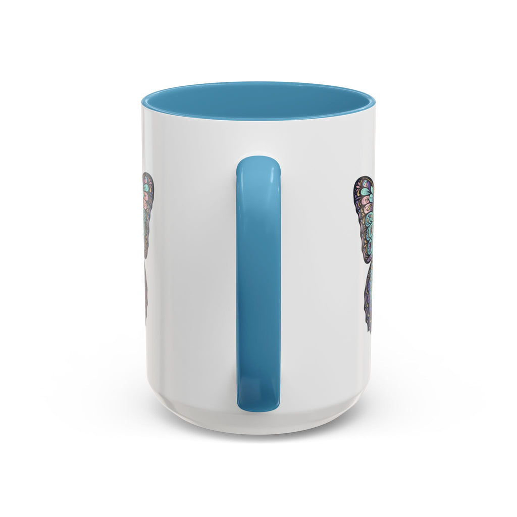 Butterfly Accent Coffee Mug — Teal Mandala Wing Design (11/15oz)