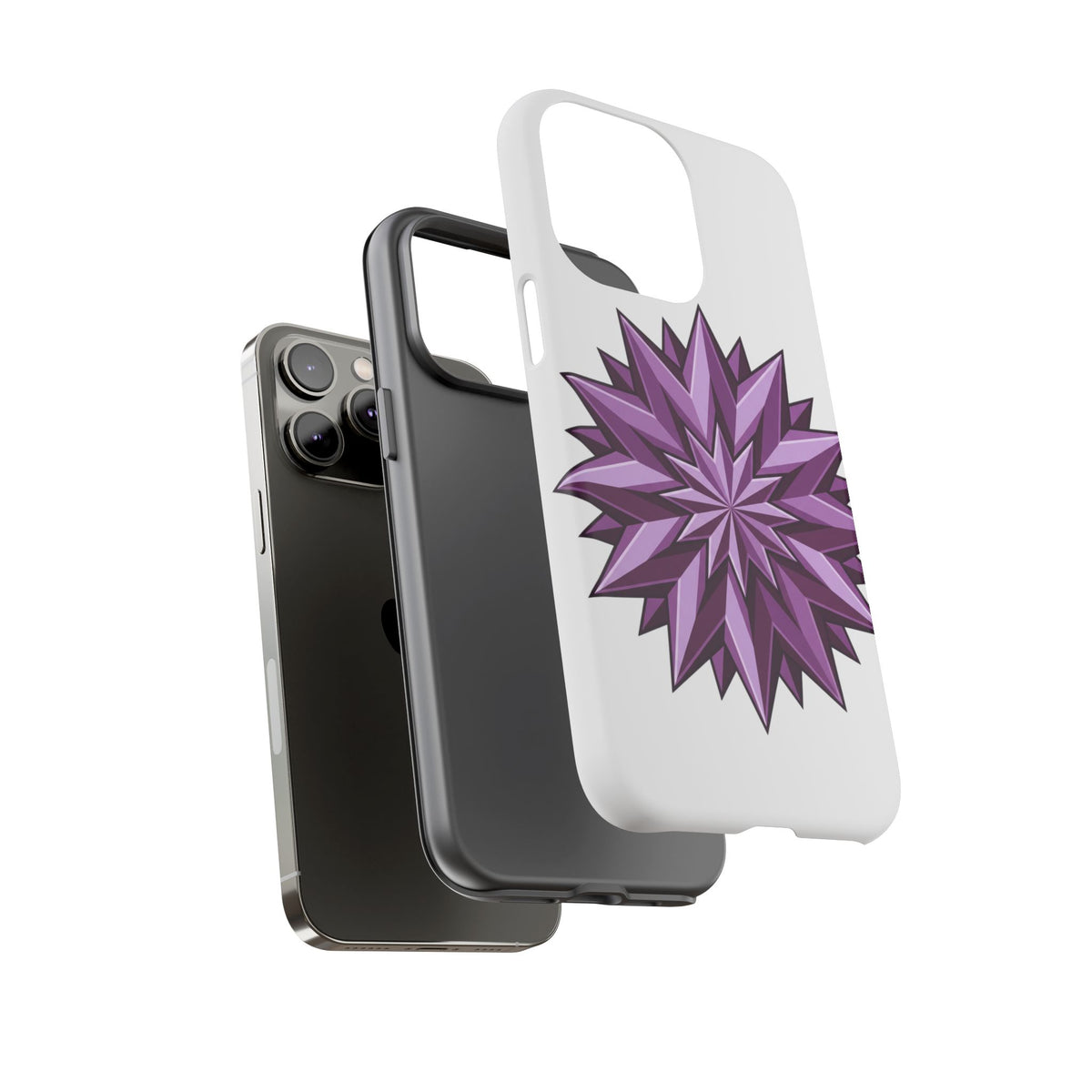 Purple Geometric Star Phone Case