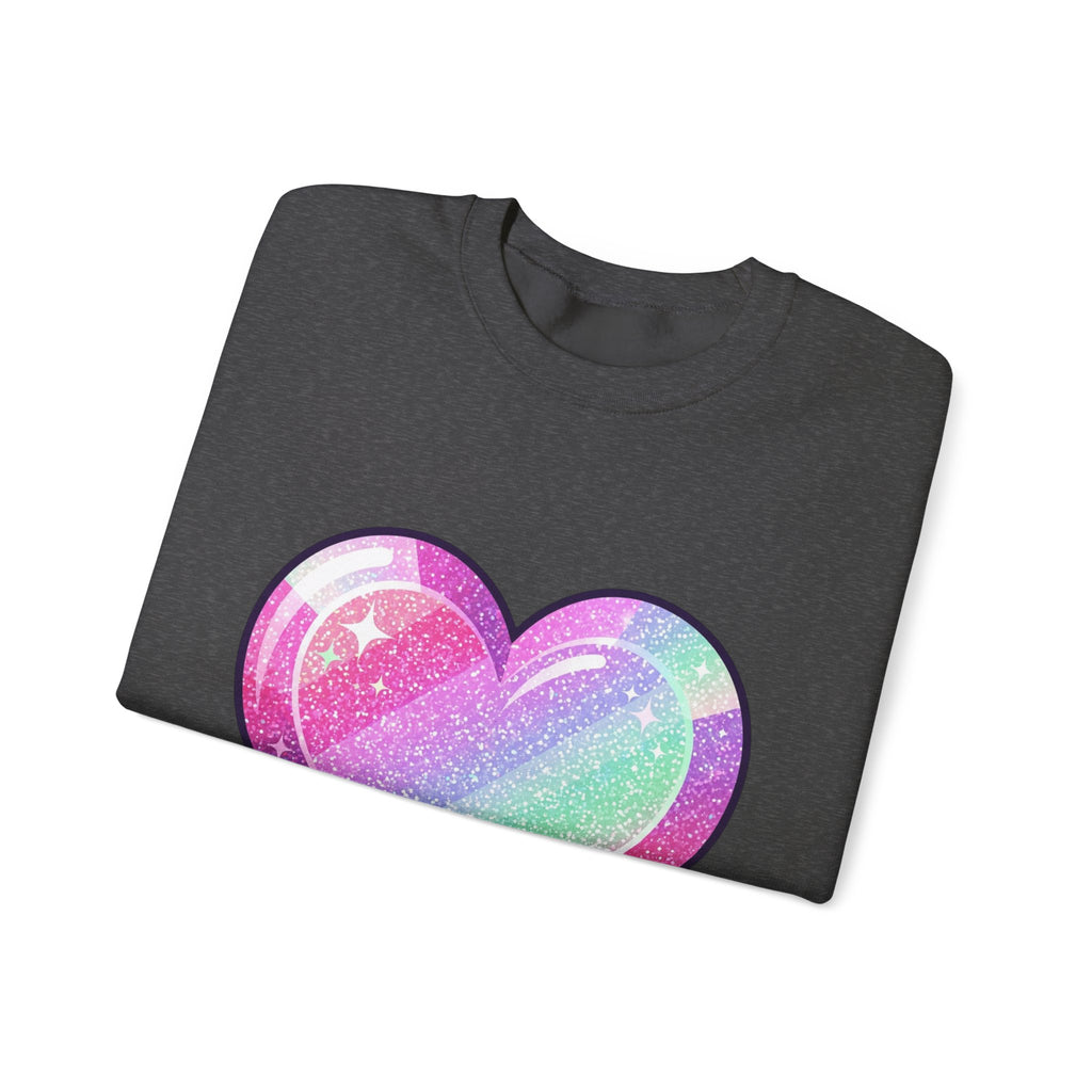 Pastel Sparkle Heart Sweatshirt