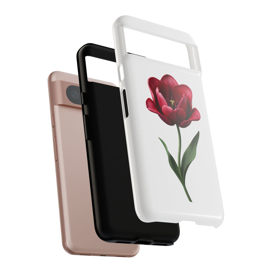 Tulip Floral Tough Phone Case – Protective Blossom iPhone Cover