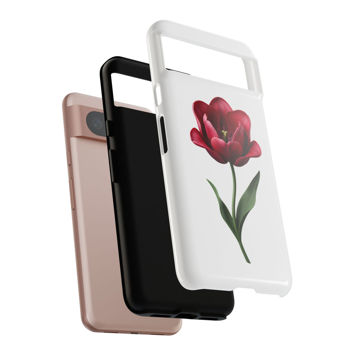 Tulip Floral Tough Phone Case – Protective Blossom iPhone Cover