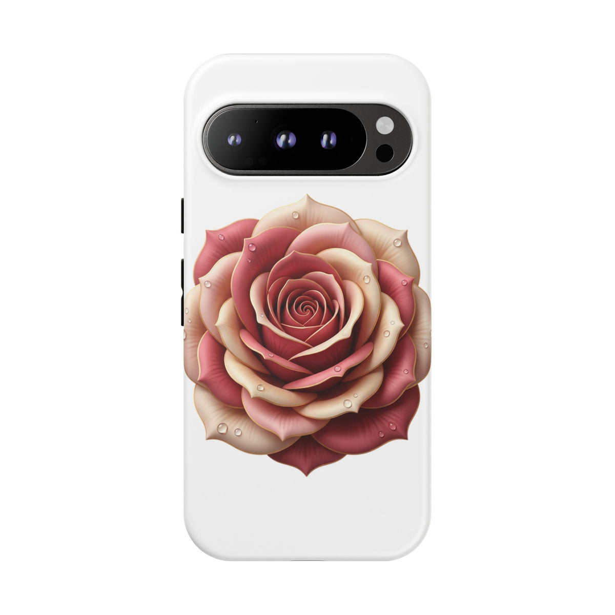Rose Waterdrop Tough Phone Case — Protective Floral iPhone Cover