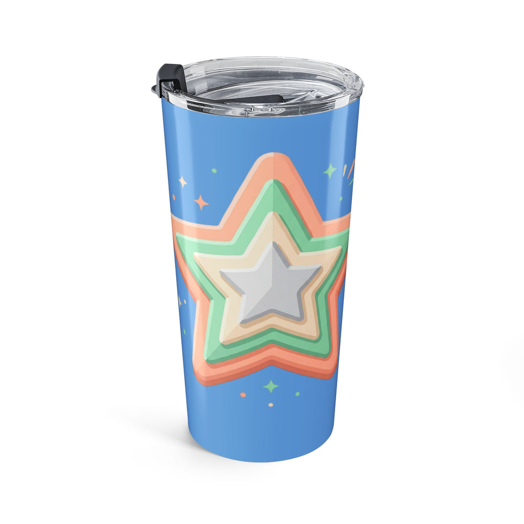 Star Design Tumbler 20oz Light Blue