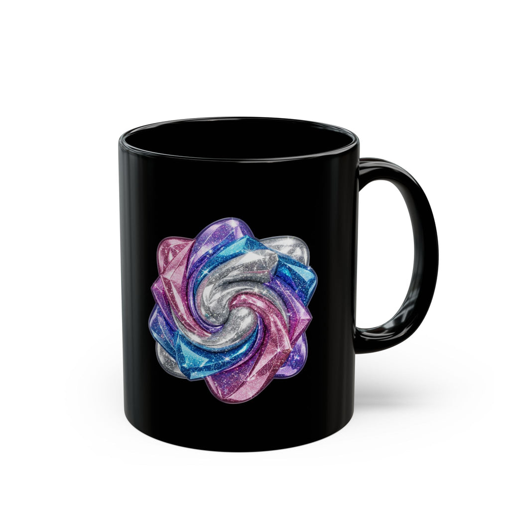 3D Glitter Design Black Mug (11oz, 15oz)