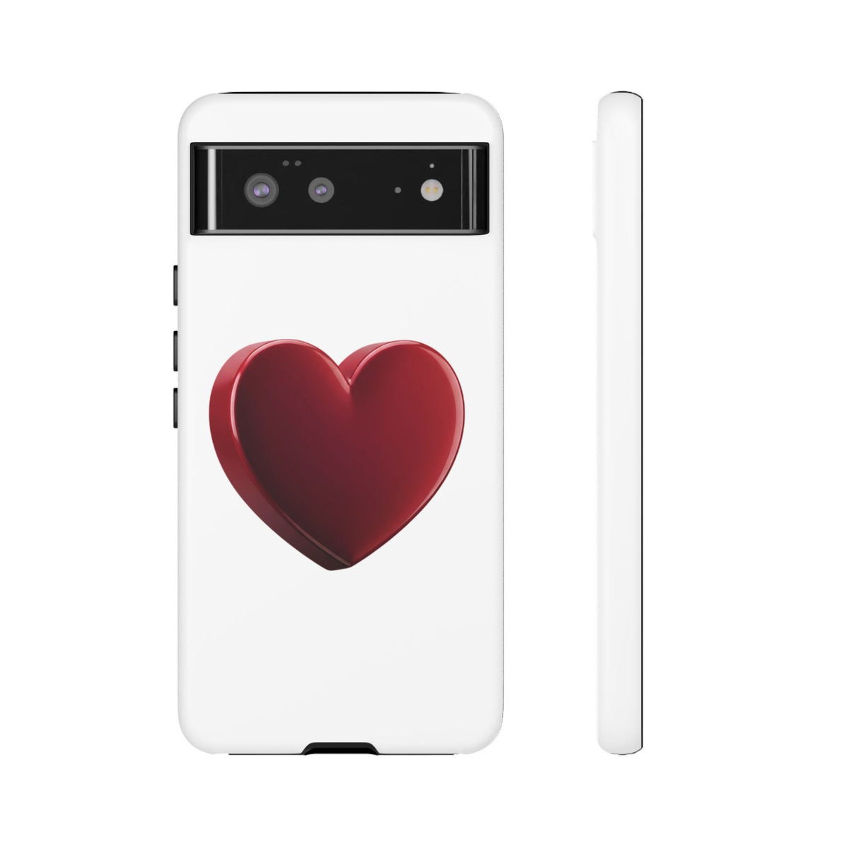 Heart Tough Phone Case - Red 3D Heart Protective Phone Case