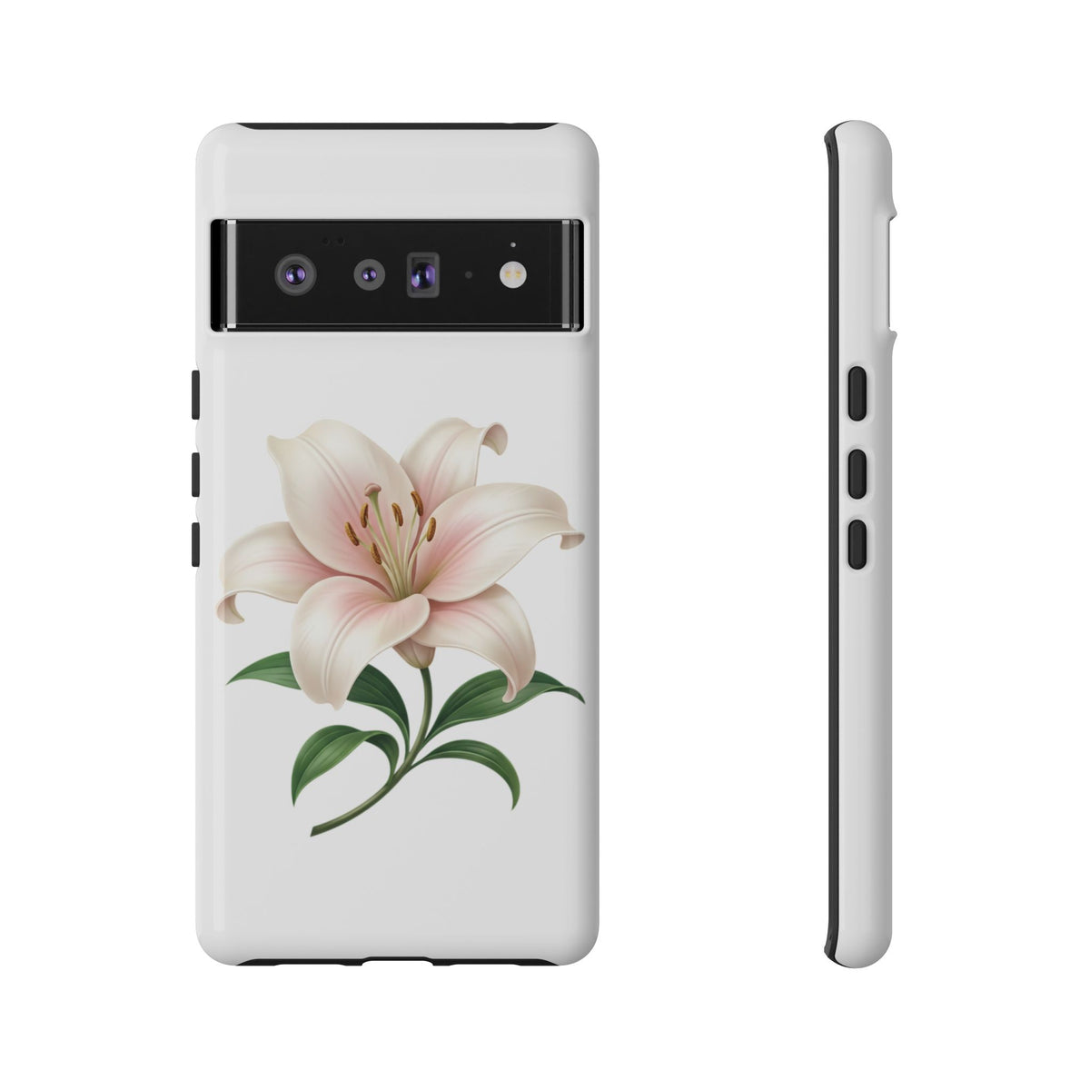 Floral Lily Phone Case — Pink Lily Tough Protective Cover